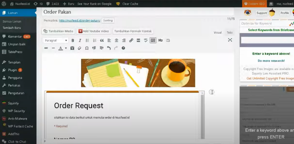 Cara Membuat Formulir di WordPress