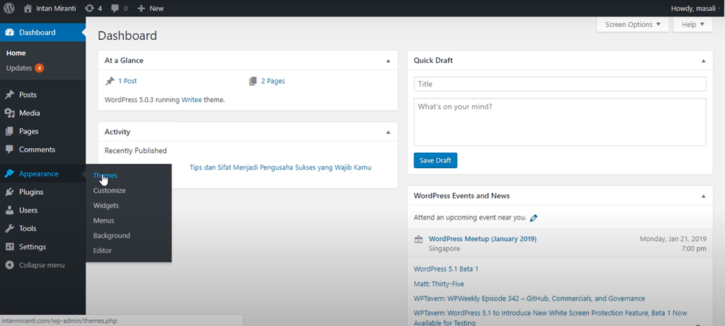 Cara Mengganti Tema WordPress