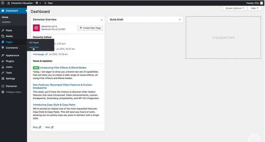 Cara Menggunakan Elementor di WordPress