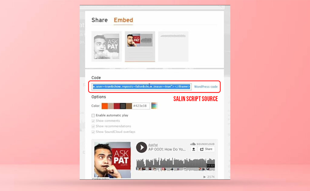 cara memasang audio ke wordpress