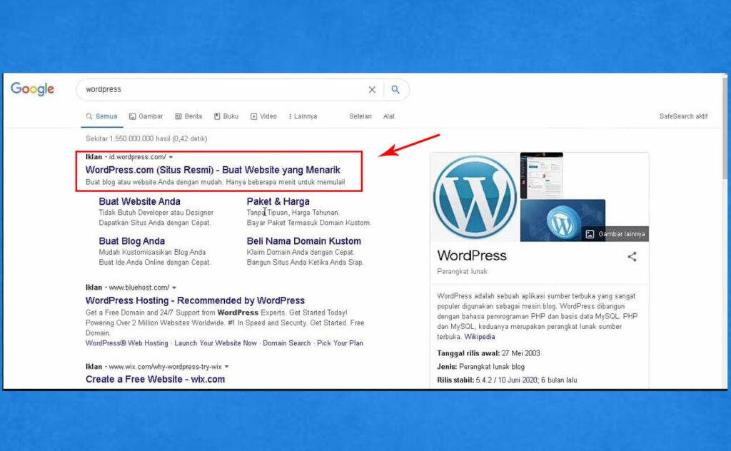 cara penggunaan WordPress