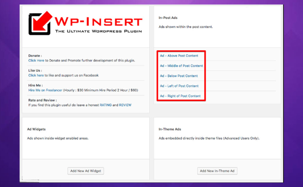 plugin advertising WordPress